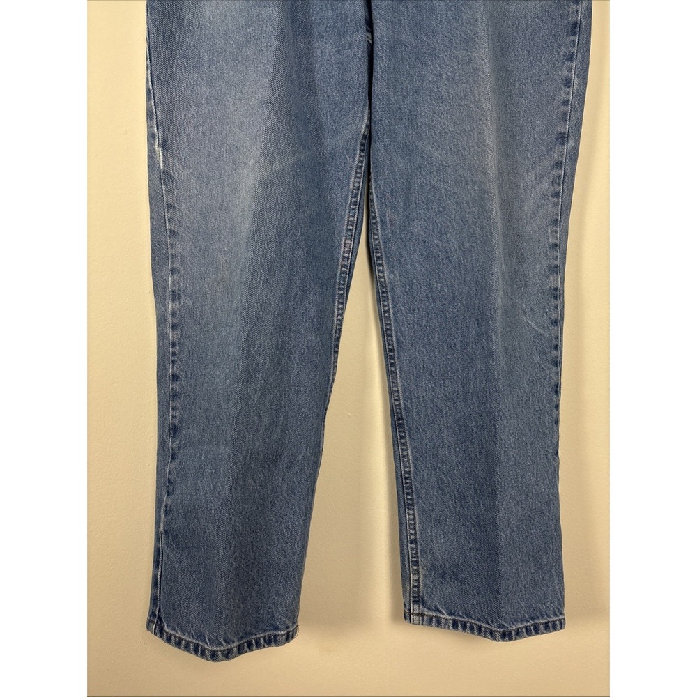 LL Bean Natural Fit Jeans Mens 42x32 Fit 40x30 Blue Denim Pants Straight Leg Vtg - Picture 3 of 13